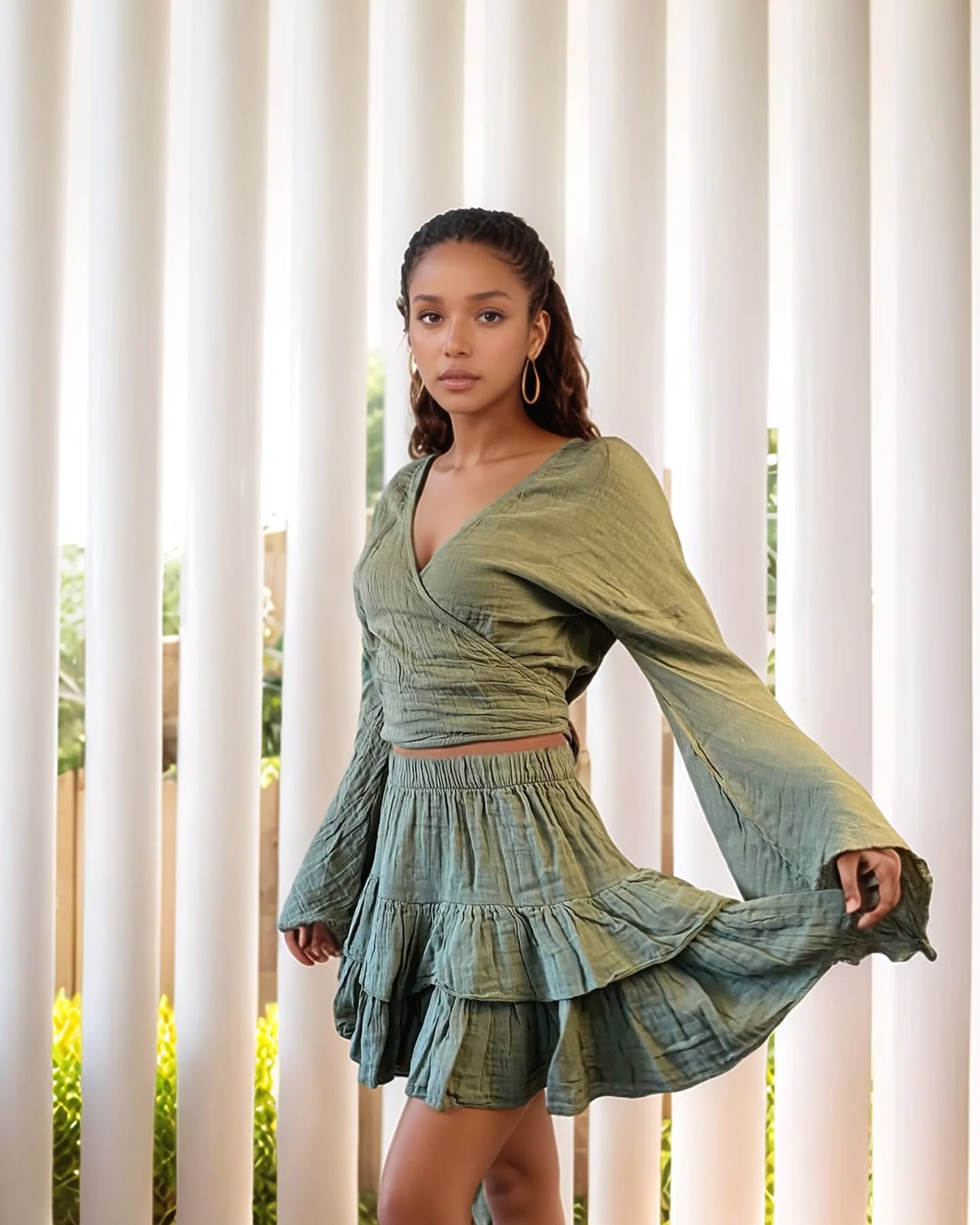 Helene Fırfırlı Müslin Etek