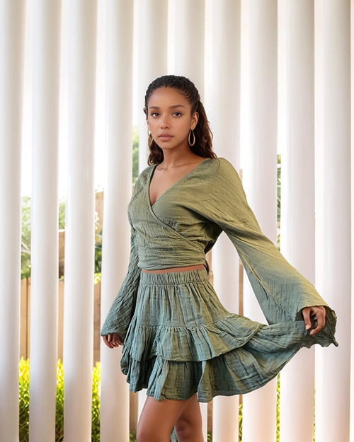 Helene Fırfırlı Müslin Etek