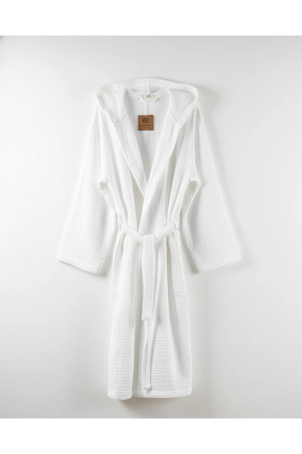 Patra Pamuk Müslin Unisex Bornoz Beyaz
