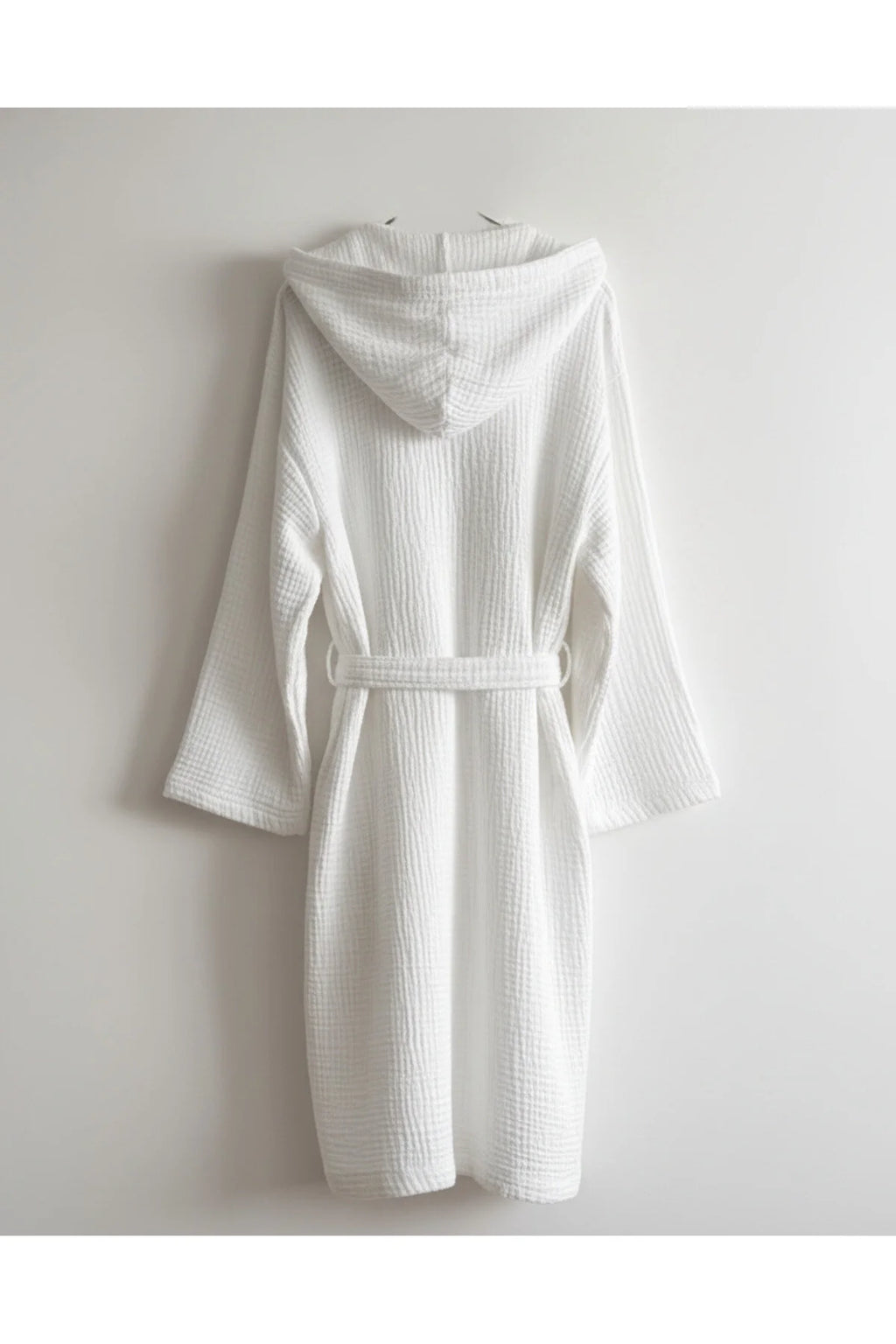 Patra Pamuk Müslin Unisex Bornoz Beyaz