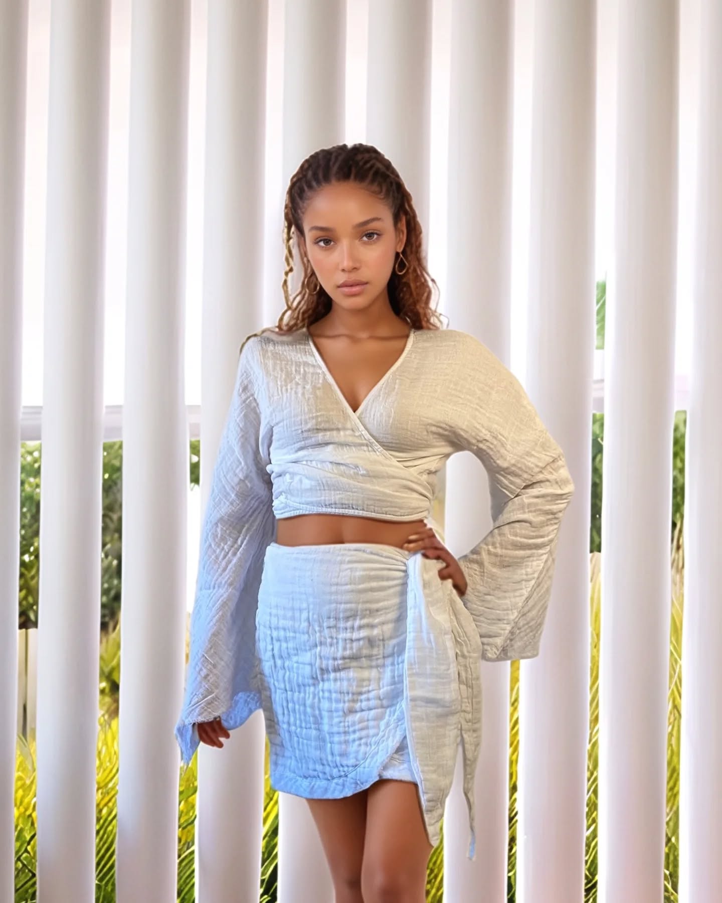 Selene Müslin Bağlamalı Etek