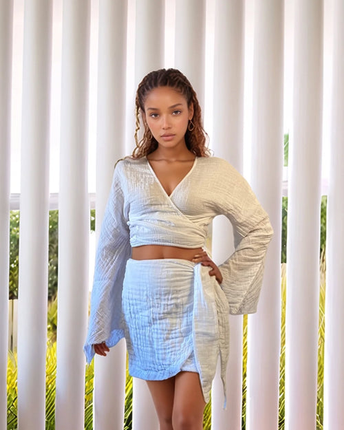 Selene Müslin Bağlamalı Etek