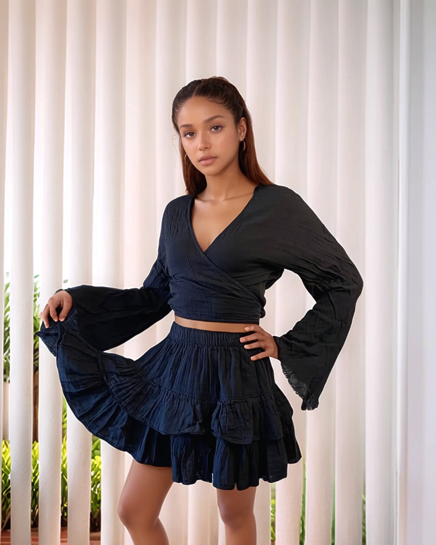 Helene Fırfırlı Müslin Etek