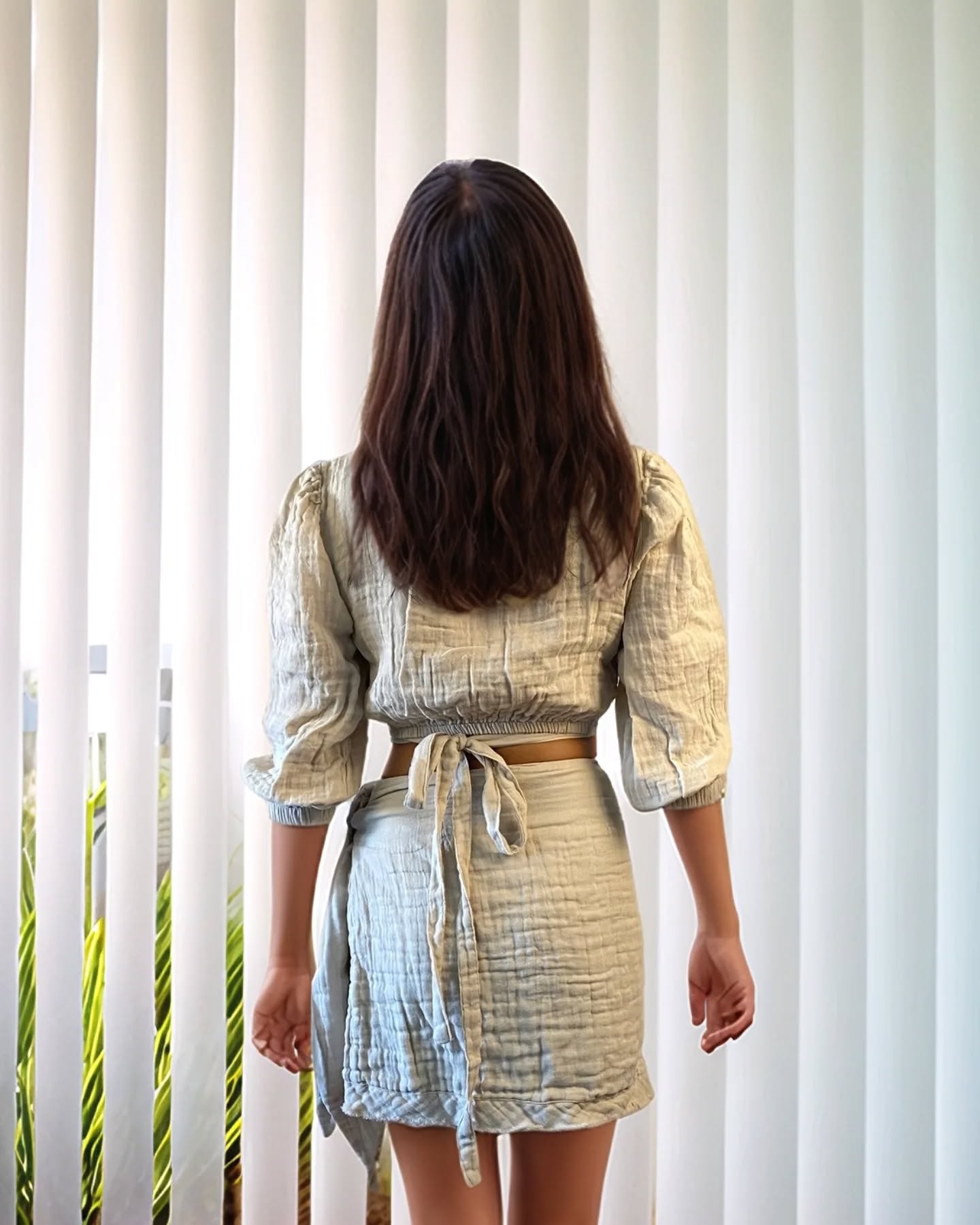 Selene Bağlamalı Müslin Etek