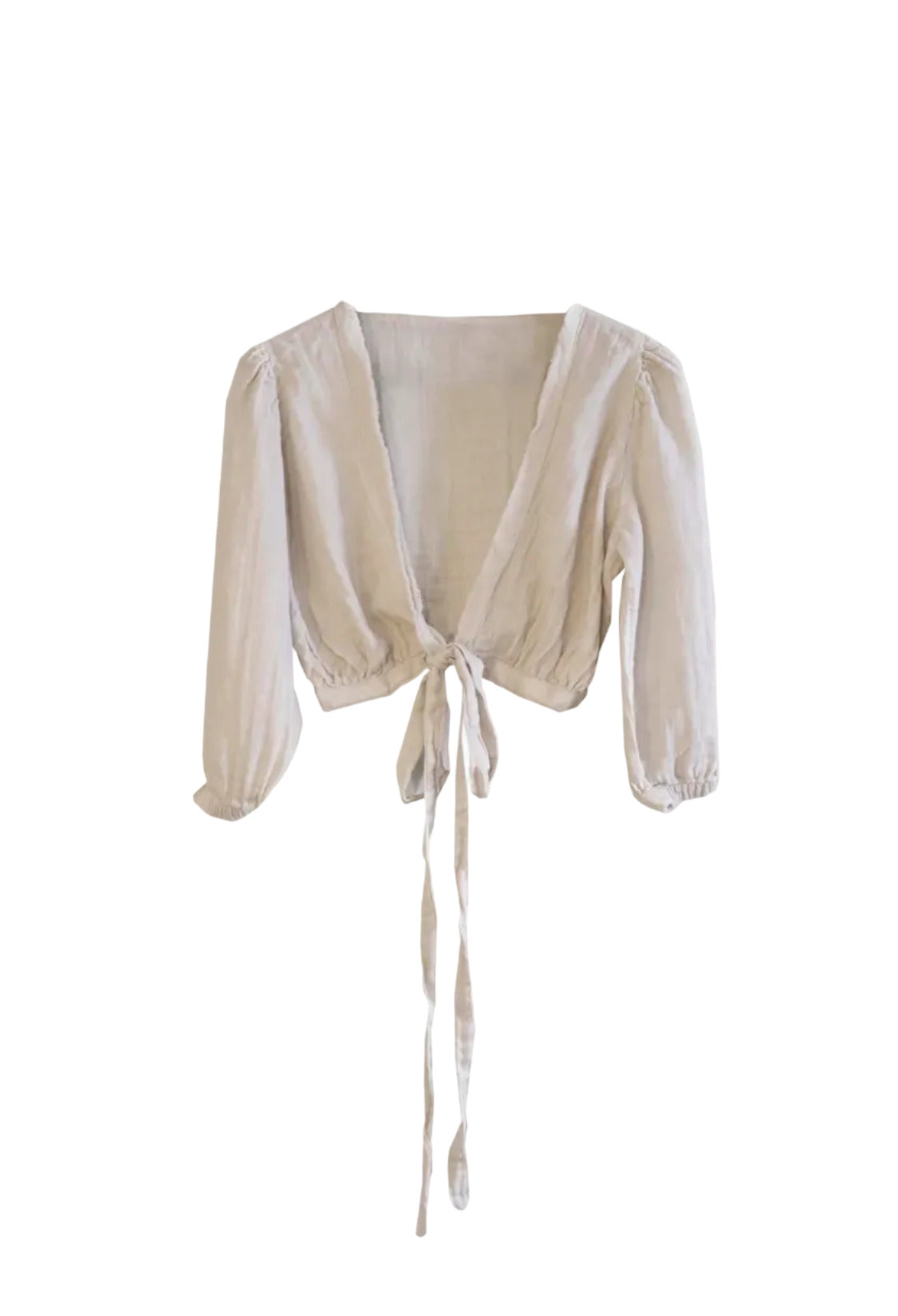 Hermes Pamuk Müslin Crop - Bej