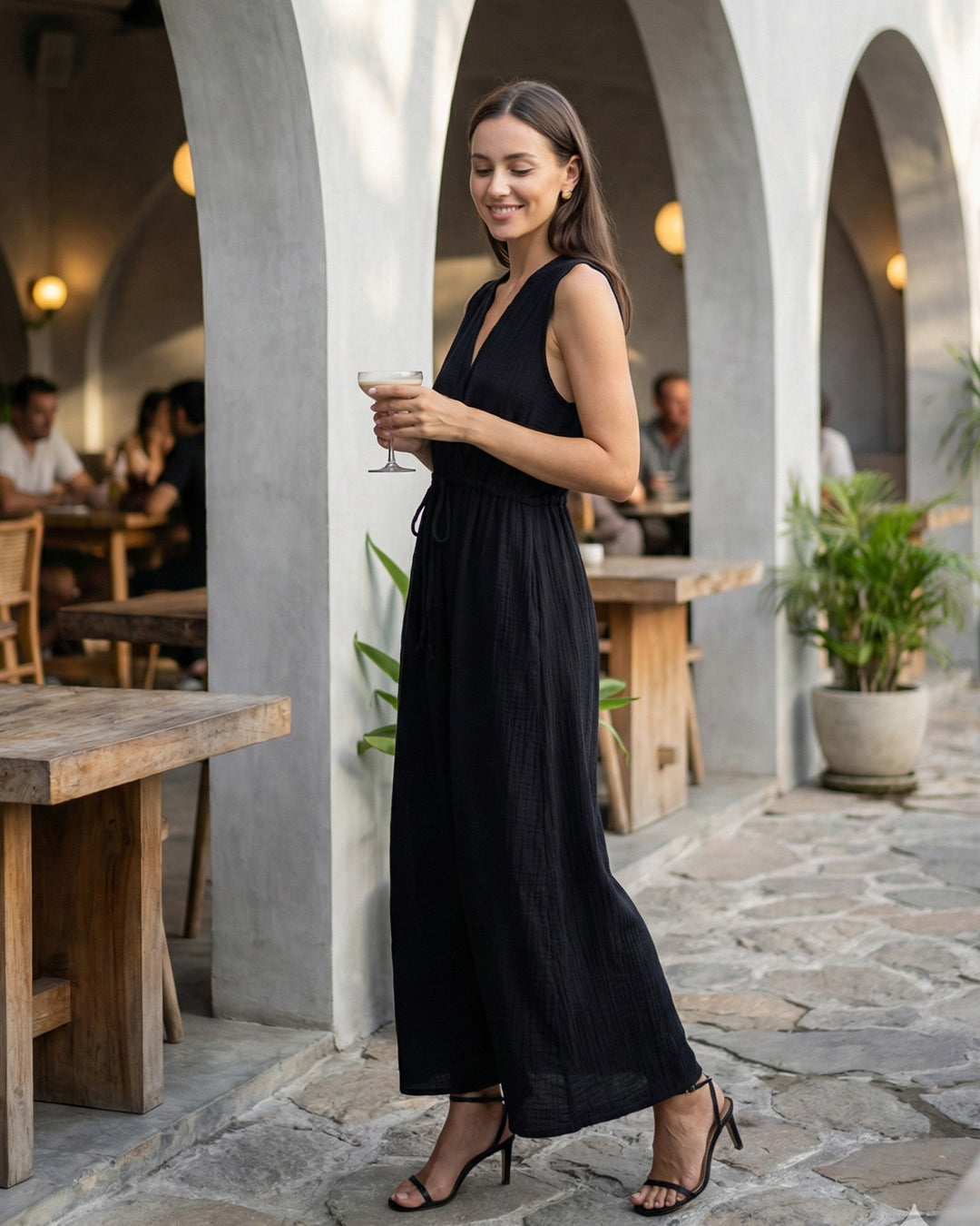 siyah müslin elbise kombin gabi gabrielle